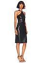 view 2 of 3 Faux Leather Carolyn Midi Dress in Black