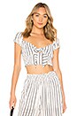 view 1 of 4 Faye Top in White Stripe