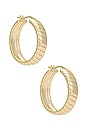 view 1 of 2 Raissa Small Hoops in Gold