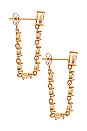view 3 of 3 BOUCLES D'OREILLES CHAINE PIPER in Gold
