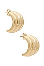 view 1 of 3 Elsa Shield Earrings in Gold