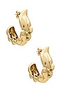 view 1 of 3 BOUCLES D'OREILLES ANNEAU TRESSÉ FRIDA in Gold