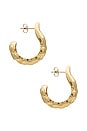 view 3 of 3 BOUCLES D'OREILLES ANNEAU TRESSÉ FRIDA in Gold
