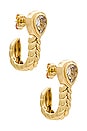 view 1 of 3 Emmeline Hook Earrings in Gold