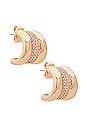 view 1 of 3 Coco Shield Earrings in Gold
