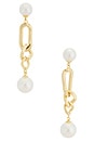 view 1 of 2 Quinn Pearl Dusters in Gold