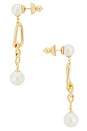 view 2 of 2 Quinn Pearl Dusters in Gold