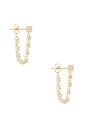 view 2 of 3 PENDIENTES LARGOS ESTHER in Gold