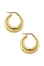 view 2 of 3 Becca Hoops in Gold
