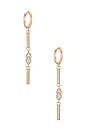 view 1 of 2 Veda Drop Earrings in Yellow Gold in Rainbow Moonstone