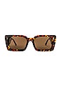 view 1 of 3 LUNETTES DE SOLEIL NIEVE in Dark T Shell & Brown