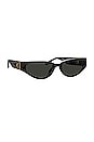 view 2 of 4 Tomie Sunglasses in Black, Yellow Gold, & Grey