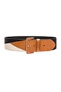 view 1 of 3 Colorblock Belt in Black, Nutmeg & Vanilla