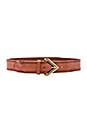 view 1 of 3 CEINTURE BOUCLE TRIANGLE in New Cognac