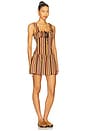 view 2 of 3 Heart Shaped Mini Dress in Vintage Stripe
