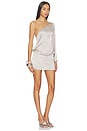 view 3 of 4 One Shoulder Mini Dress in Silver