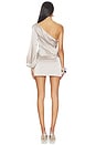 view 4 of 4 One Shoulder Mini Dress in Silver
