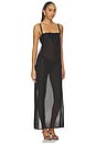 view 2 of 3 ROBE GLACIAL MAXI in Noir