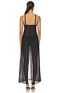 view 3 of 3 ROBE GLACIAL MAXI in Noir