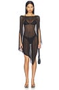 view 1 of 3 Luminous Mesh Dress in Smoke