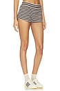 view 2 of 6 Bloom Knit Short in Beige Chocolate Stripe