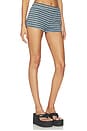 view 2 of 6 Bloom Knit Short in Grey Blue Stripe