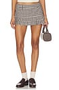 view 1 of 6 Double Ruffle Mini Skort in Cocoa Plaid