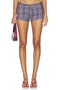 view 1 of 6 Afterglow Mini Short in Jade Plaid