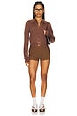 view 5 of 6 REBORN 반바지 in Chocolate Pinstripe