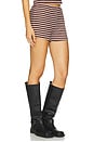 view 2 of 6 Carrie Mini Short in Wine Stripe