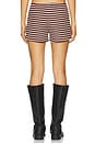 view 4 of 6 Carrie Mini Short in Wine Stripe