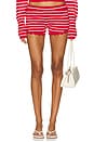 view 1 of 6 Dollhouse Knit Short in Crimson Stripe