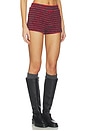 view 2 of 6 Housewife Knit Short in Crimson Stripe