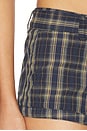 view 6 of 6 Afterglow Mini Short in Navy Lemon Plaid