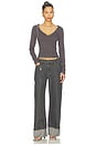 view 5 of 6 Top Model Cuffed Jeans in Charcoal