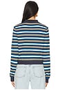 view 3 of 4 Awakening Cardigan in Navy Stripe