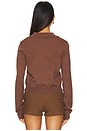 view 3 of 4 Awakening Cardigan in Chestnut