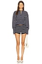 view 4 of 4 Head in The Clouds Cardigan in Navy Stripe