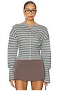 view 1 of 5 Head in The Clouds Cardigan in Grey Moss
