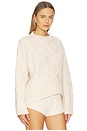 view 2 of 4 Liaison Cable Knit Pullover in Cream