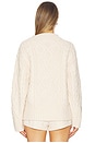 view 3 of 4 Liaison Cable Knit Pullover in Cream