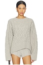 view 1 of 4 JERSEY LIAISON CABLE KNIT in Ash