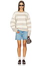 view 4 of 4 JERSEY DOLCE KNIT in Sand Stripe