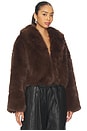 view 2 of 4 CHAQUETA MADAME FAUX FUR in Chocolate