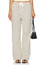view 1 of 6 Cobain Wide Leg in Cream Stripe