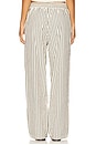 view 4 of 6 Cobain Wide Leg in Cream Stripe