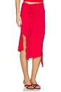 view 2 of 6 Rendezvous Midi Skirt in Crimson