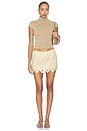 view 5 of 6 JUPE FEMME MINI  in Beige