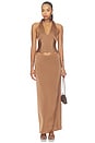 view 5 of 6 JUPE FRONT ROW MAXI  in Chocolate