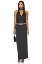 view 6 of 6 Front Row Maxi Skirt in Noir